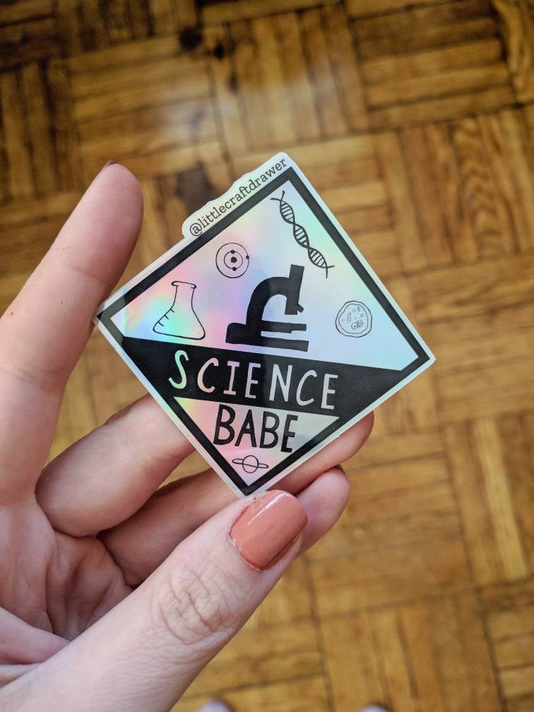 science babe holographic - vinyl sticker
